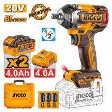 INGCO Μπουλονόκλειδο Κρουστικό Μπαταρίας 20V Li-Ion 550-700Nm με AI CIWLI2055E